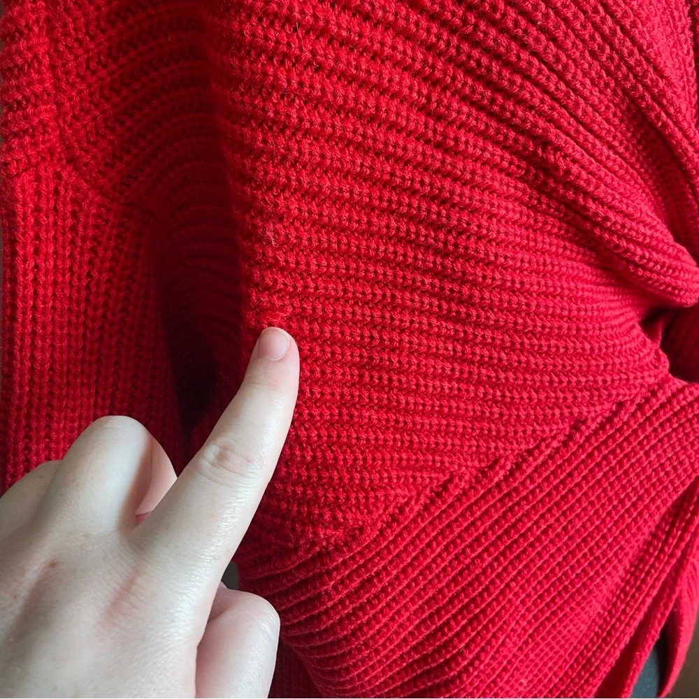 Majorelle Cross Twist Back Sweater Red XS - Picture 7 of 13